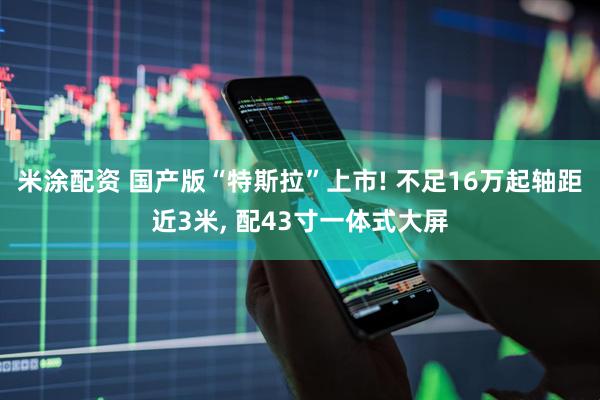 米涂配资 国产版“特斯拉”上市! 不足16万起轴距近3米, 配43寸一体式大屏